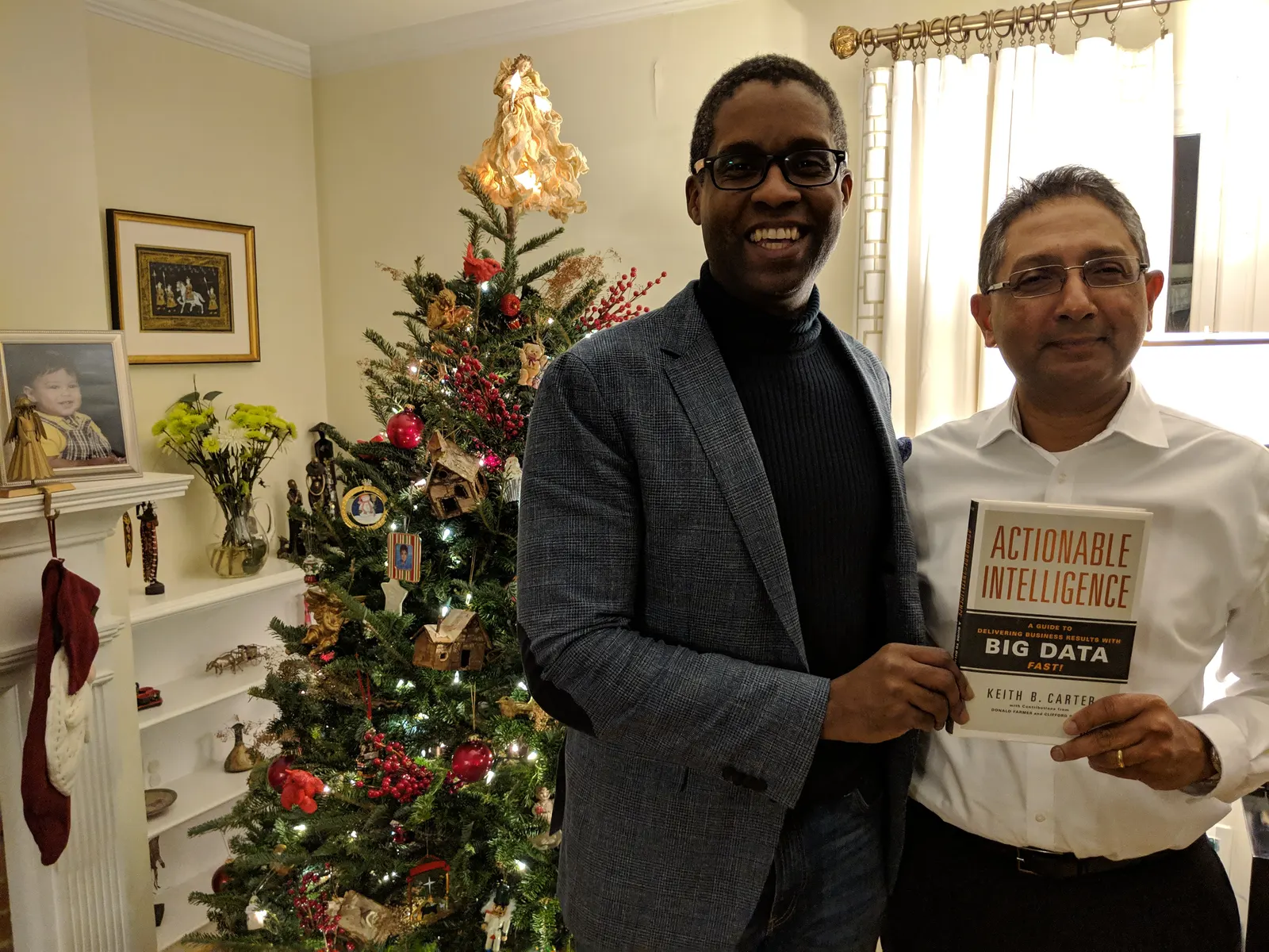 Reader holding Actionable Intelligence in Washington, D.C., United States, December 2018