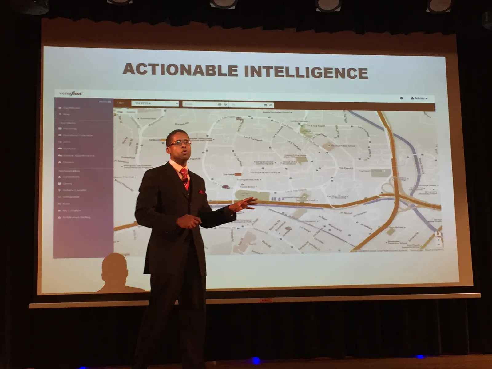 Keith B. Carter presenting Actionable Intelligence on stage in Singapore, March 2016