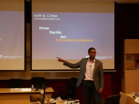 Reader holding Actionable Intelligence