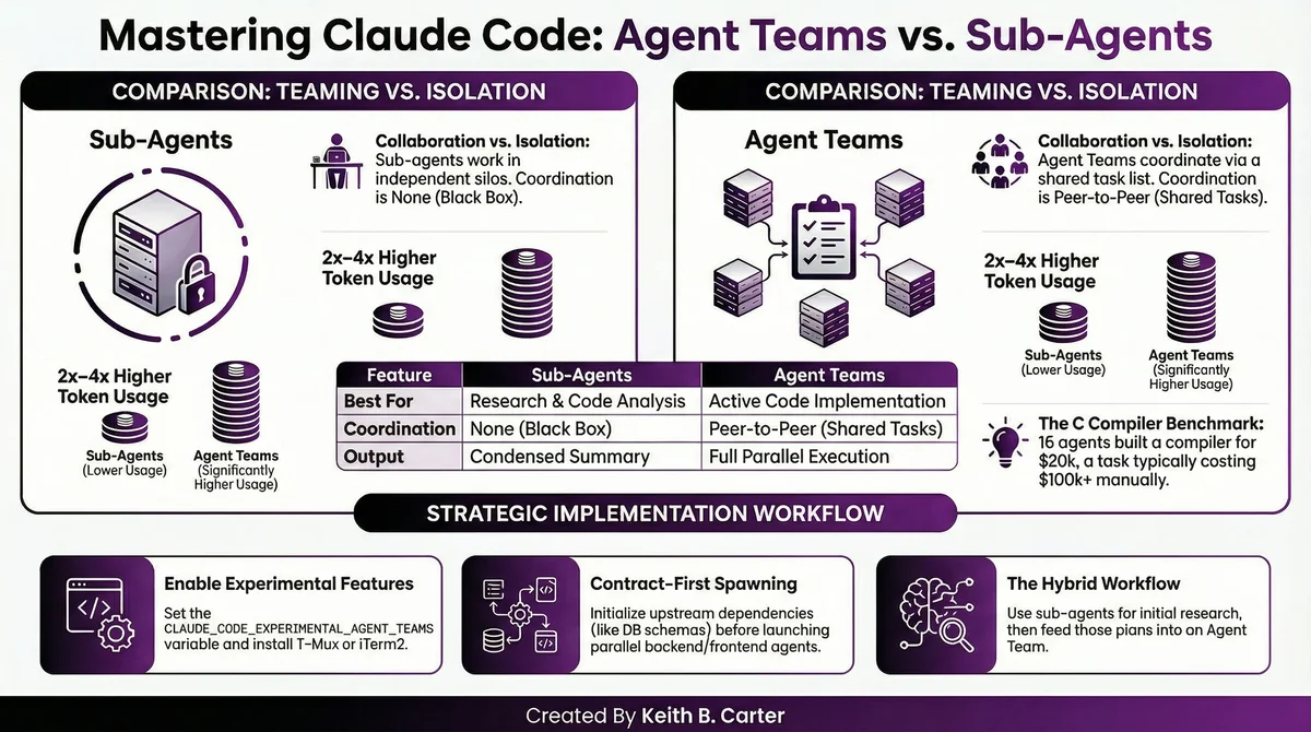 Mastering Claude Code: Agent Teams vs. Sub-Agents, a comparison of coordination models, token economics, and strategic implementation workflow